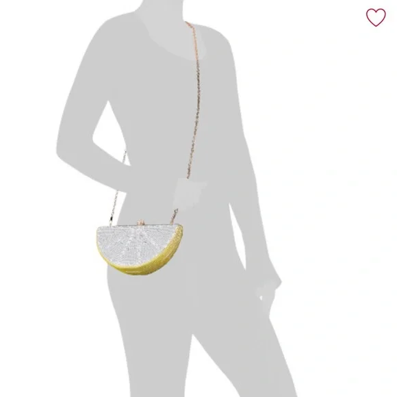 Crystal Embellished Lemon Slice Clutch - Picture 3 of 6